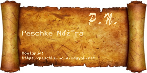 Peschke Nóra névjegykártya